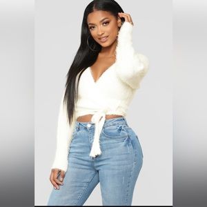 Nothings into somethings cropped sweater